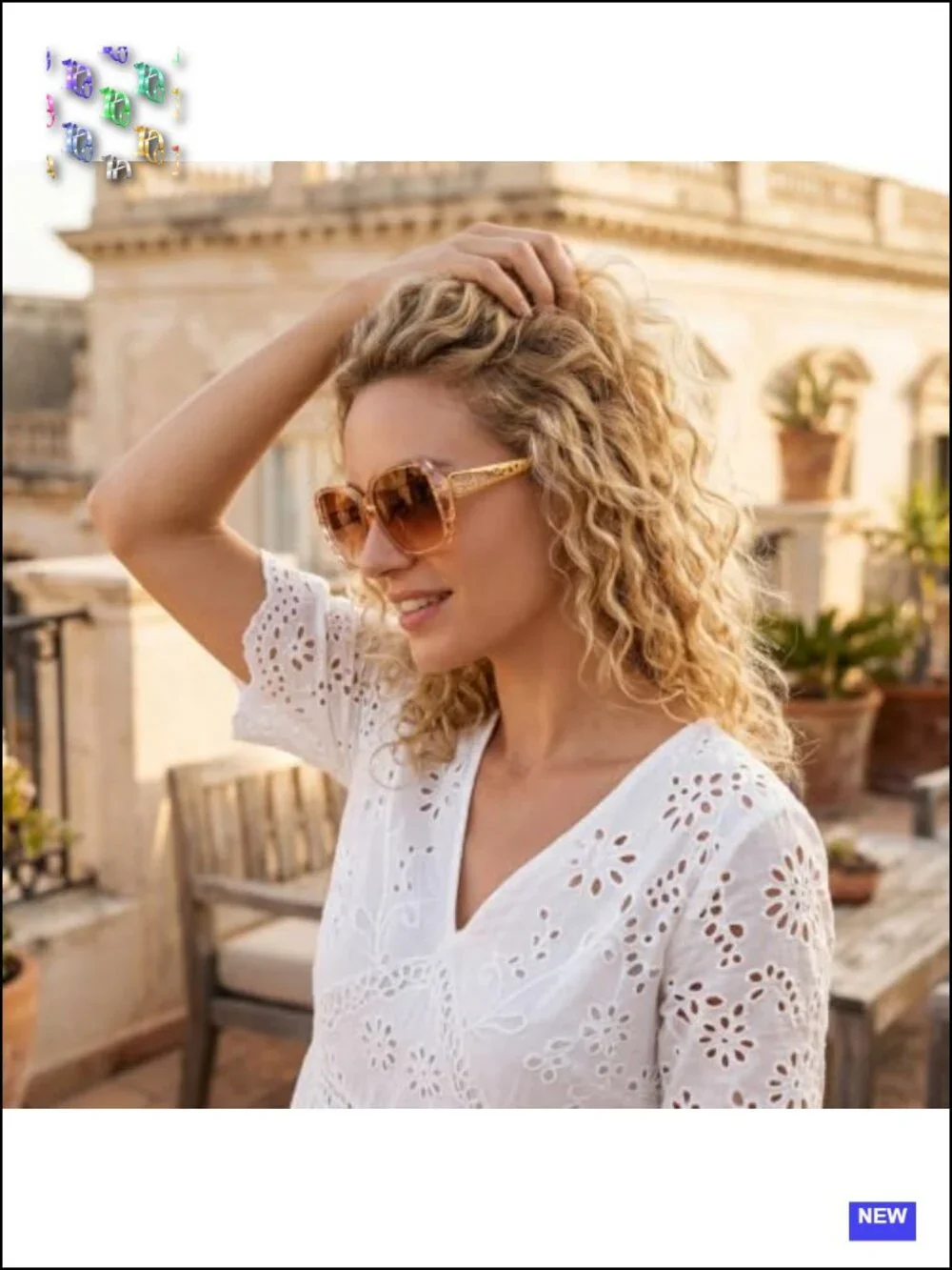 Polarized Square Sunglasses Sparkling Large Frame UV400 Protection for Women Men